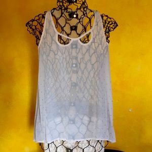 Freebird Sheer Scoop Neck Top